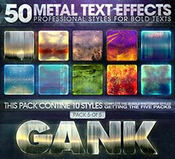 50个金属质感的PS图层样式（第五分卷）：50 Metal Text Effects 5 of 5